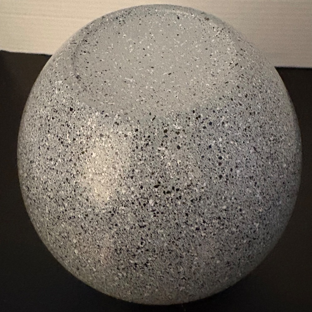 Speckled Round Ceramic Vase‎ Gray Black Modern Minimalist Globe Shape 7" EUC - Picture 4 of 7
